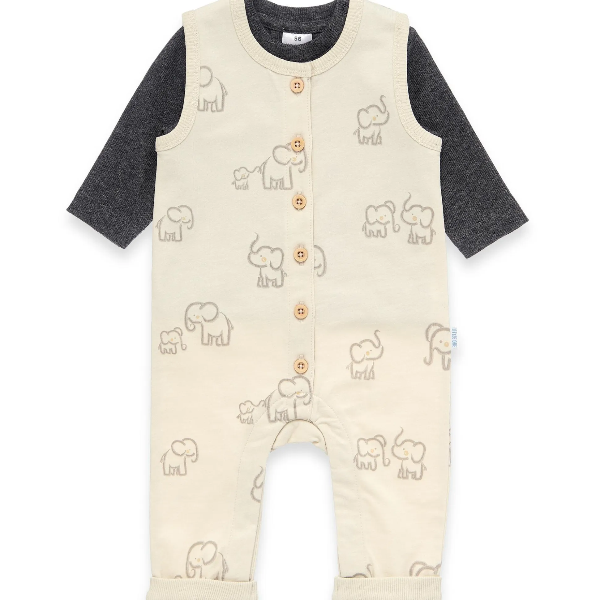 Strampler-Set Elefanten