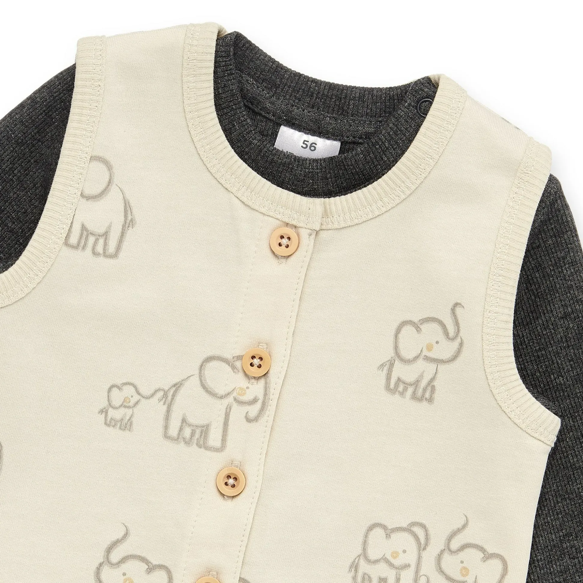 Strampler-Set Elefanten