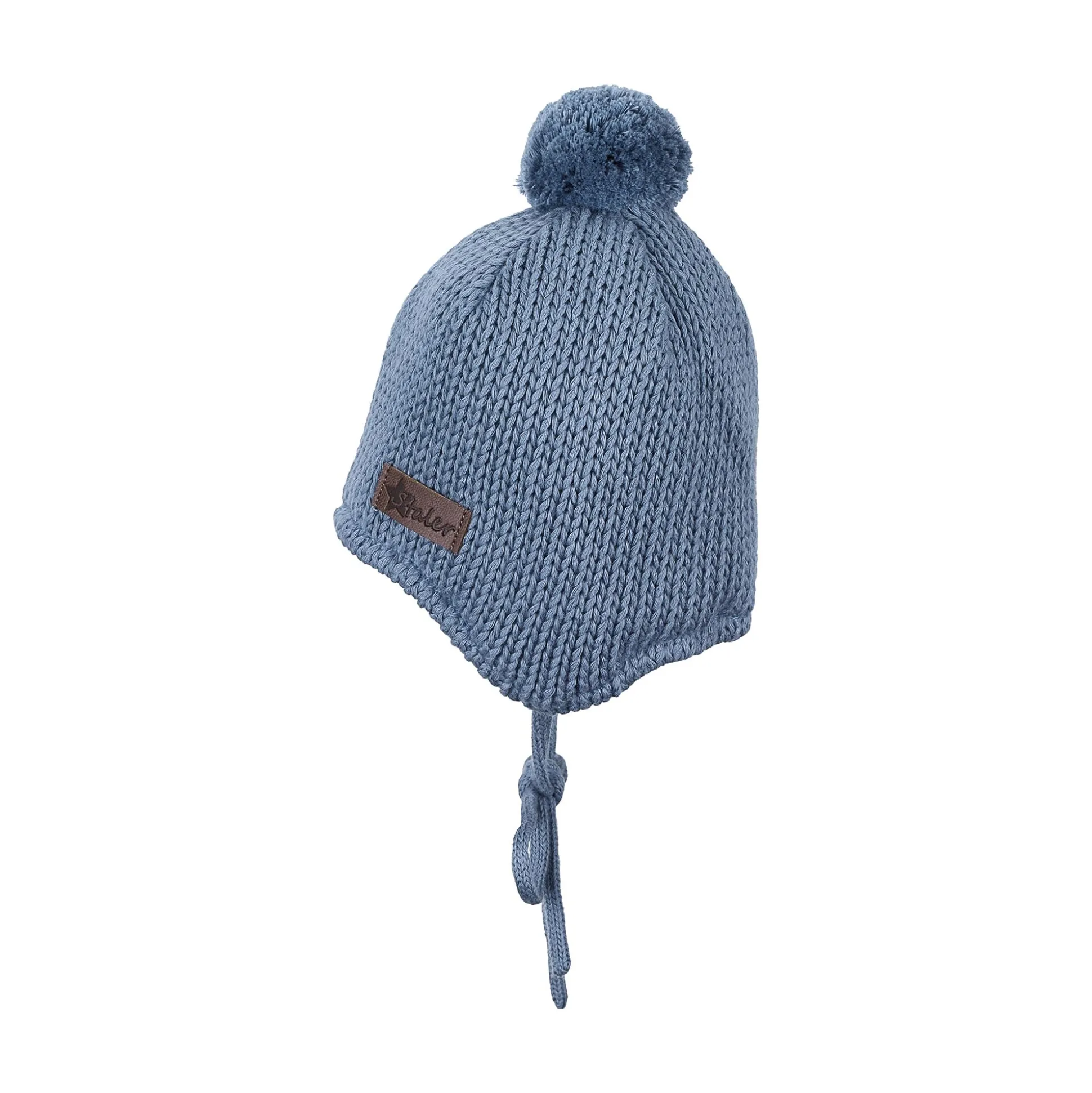 Strickmütze mit Bommel