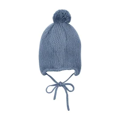 Strickmütze mit Bommel