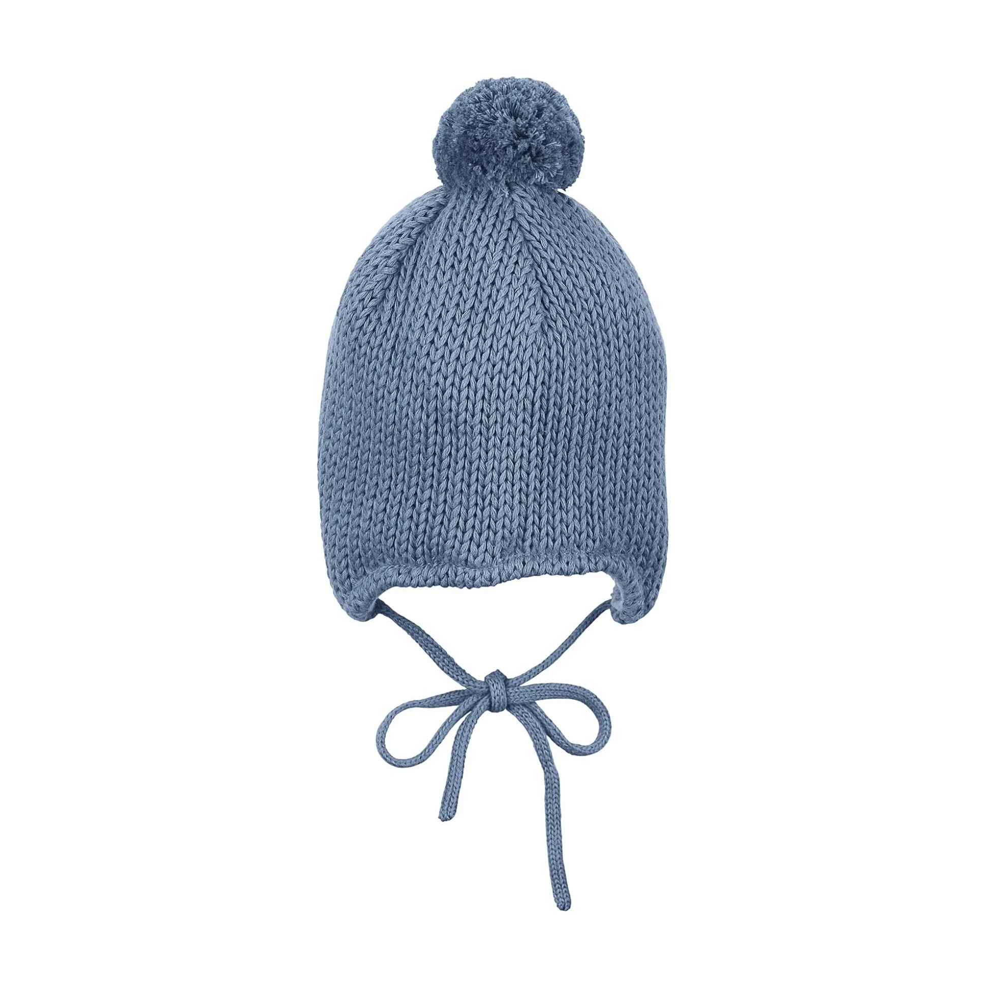 Strickmütze mit Bommel