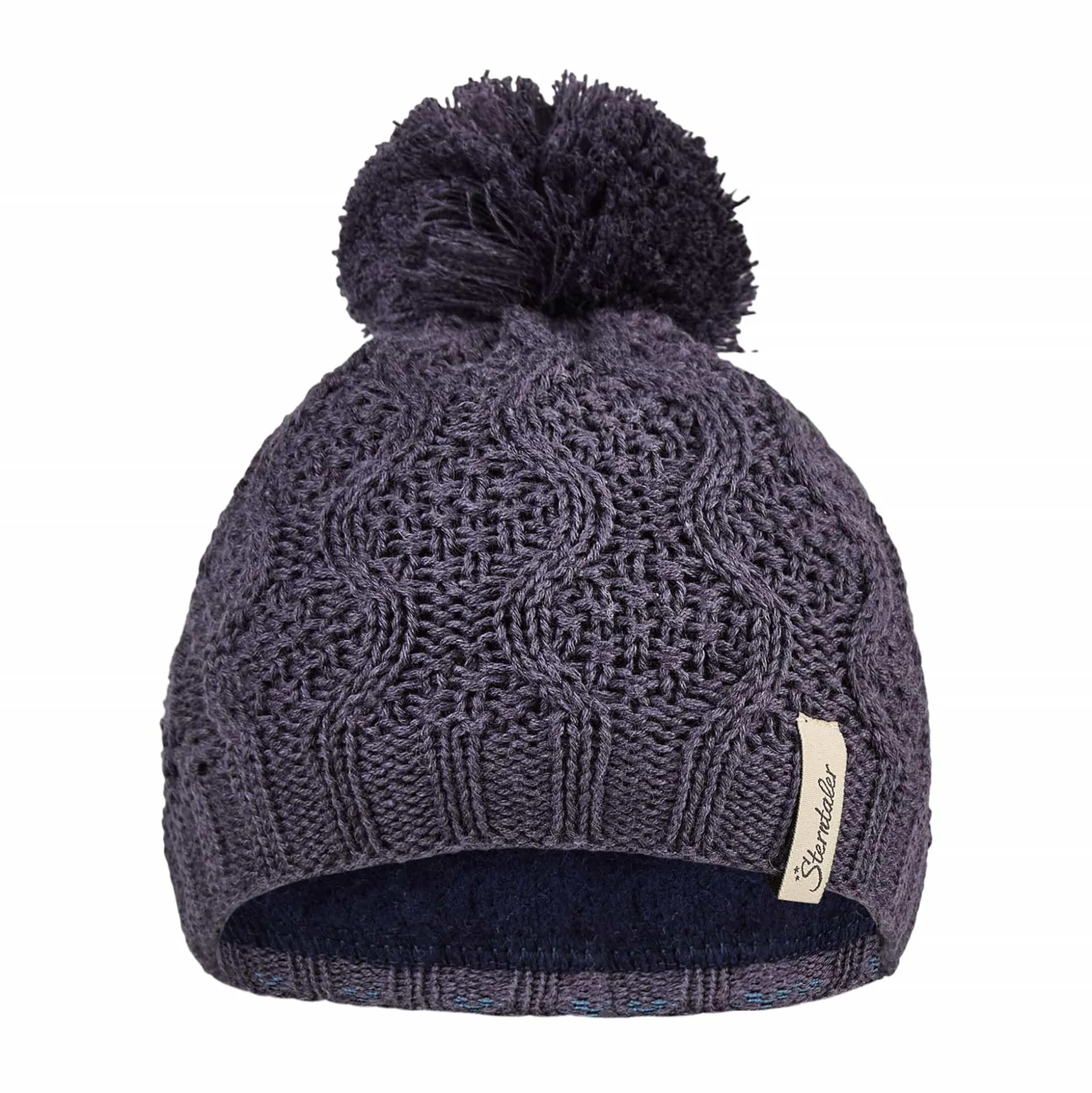 Strickmütze mit Bommel