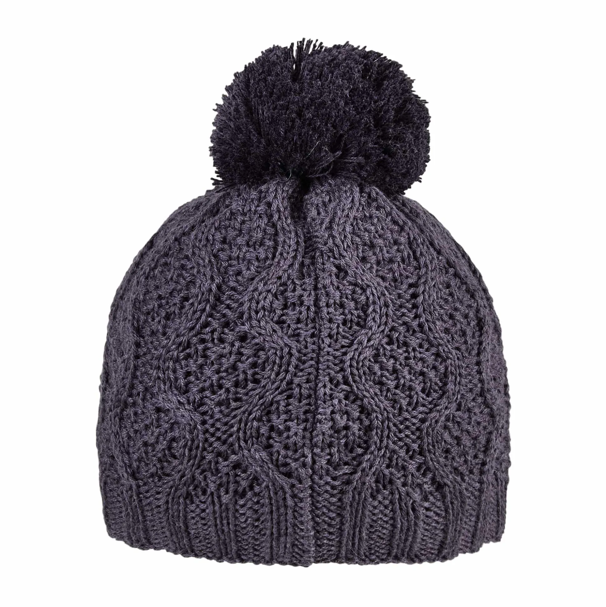 Strickmütze mit Bommel