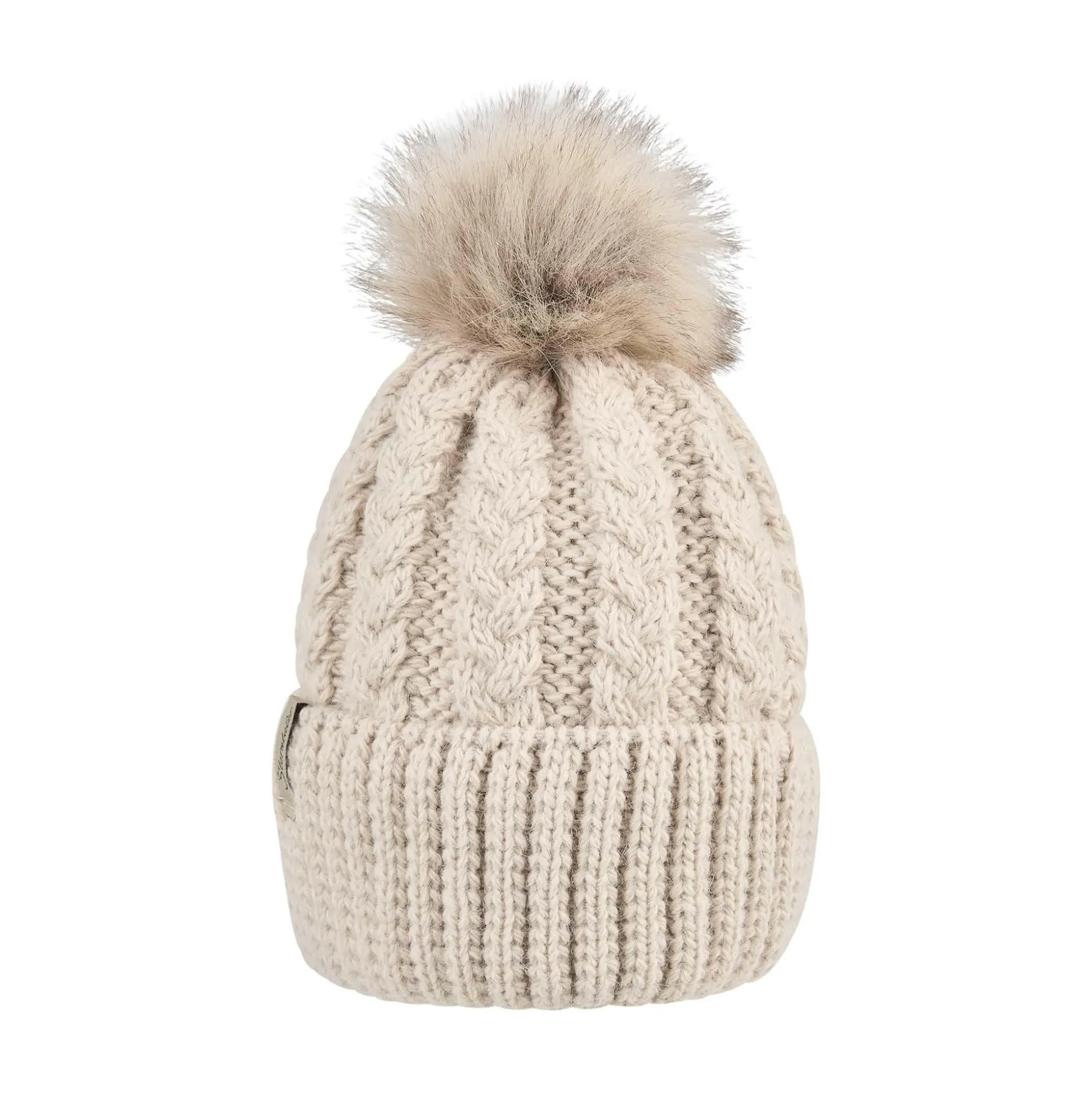 Strickmütze mit Zopfmuster