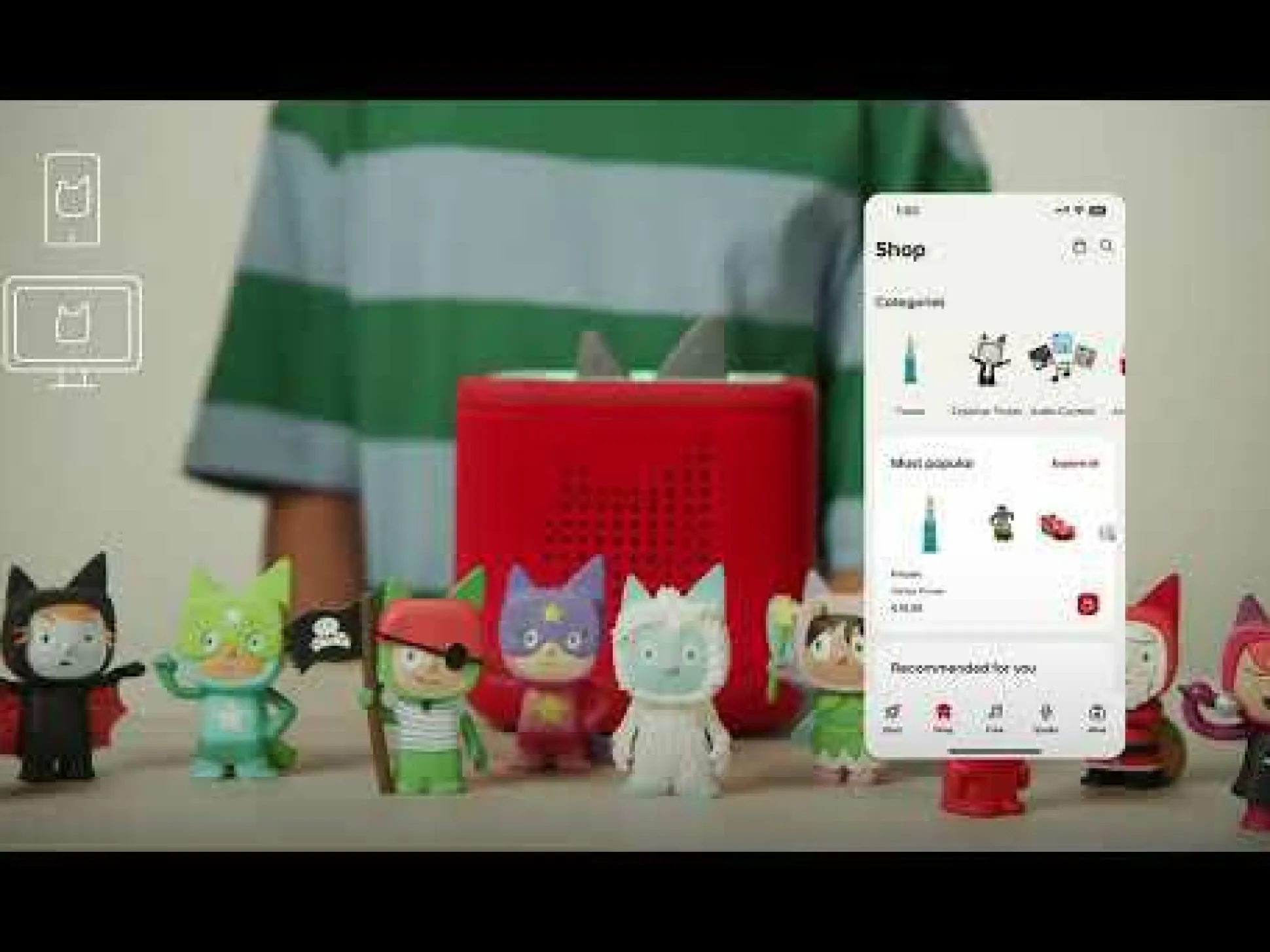 Toniebox 2 Meeresgrün Starter Set Kreativ Tonie Rot