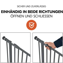 Tür- & Treppenschutzgitter Open N Stop 2 Dark Grey 75-80 cm