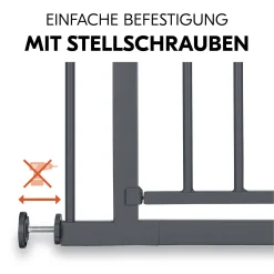 Tür- & Treppenschutzgitter Open N Stop 2 Dark Grey 75-80 cm