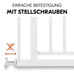 Tür- & Treppenschutzgitter Open N Stop 2 White 75-80 cm
