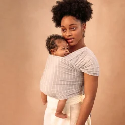 Tragetuch Aura Grey Stripes 100 % Tencel Lyocell