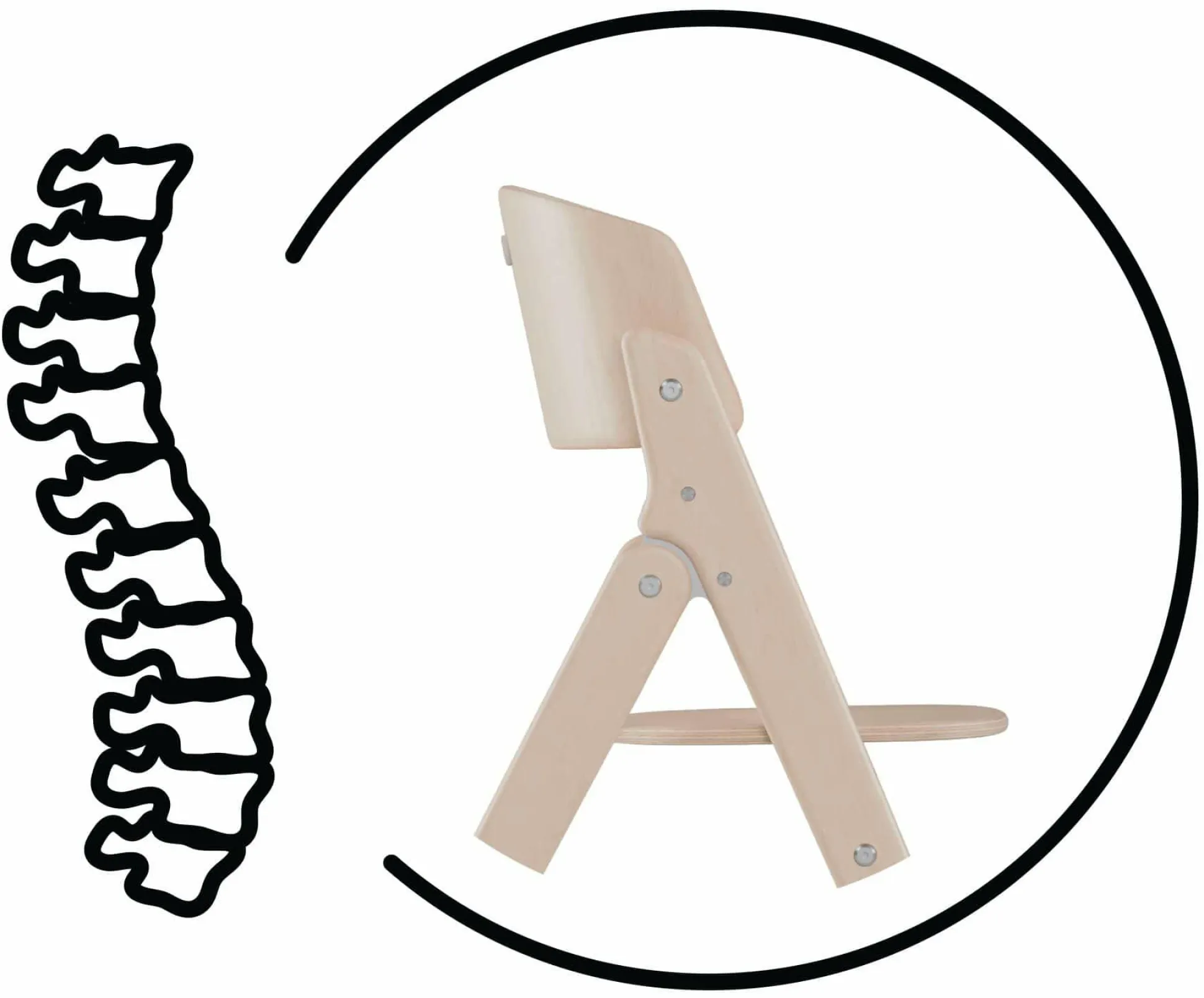 Treppenhochstuhl Click & Fold All Natural