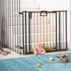 Treppenschutzgitter Easylock Wood Plus 84,5 - 92,5 cm