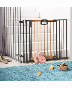 Treppenschutzgitter Easylock Wood Plus 84,5 - 92,5 cm