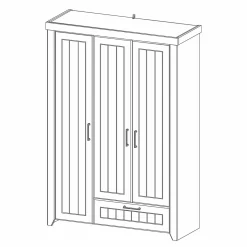 3-türiger Kleiderschrank Ella