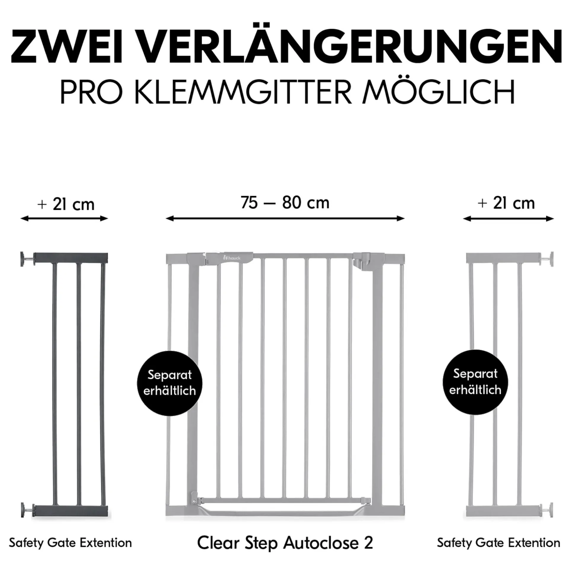 Universal Verlängerung 21 cm für hauck Schutzgitter