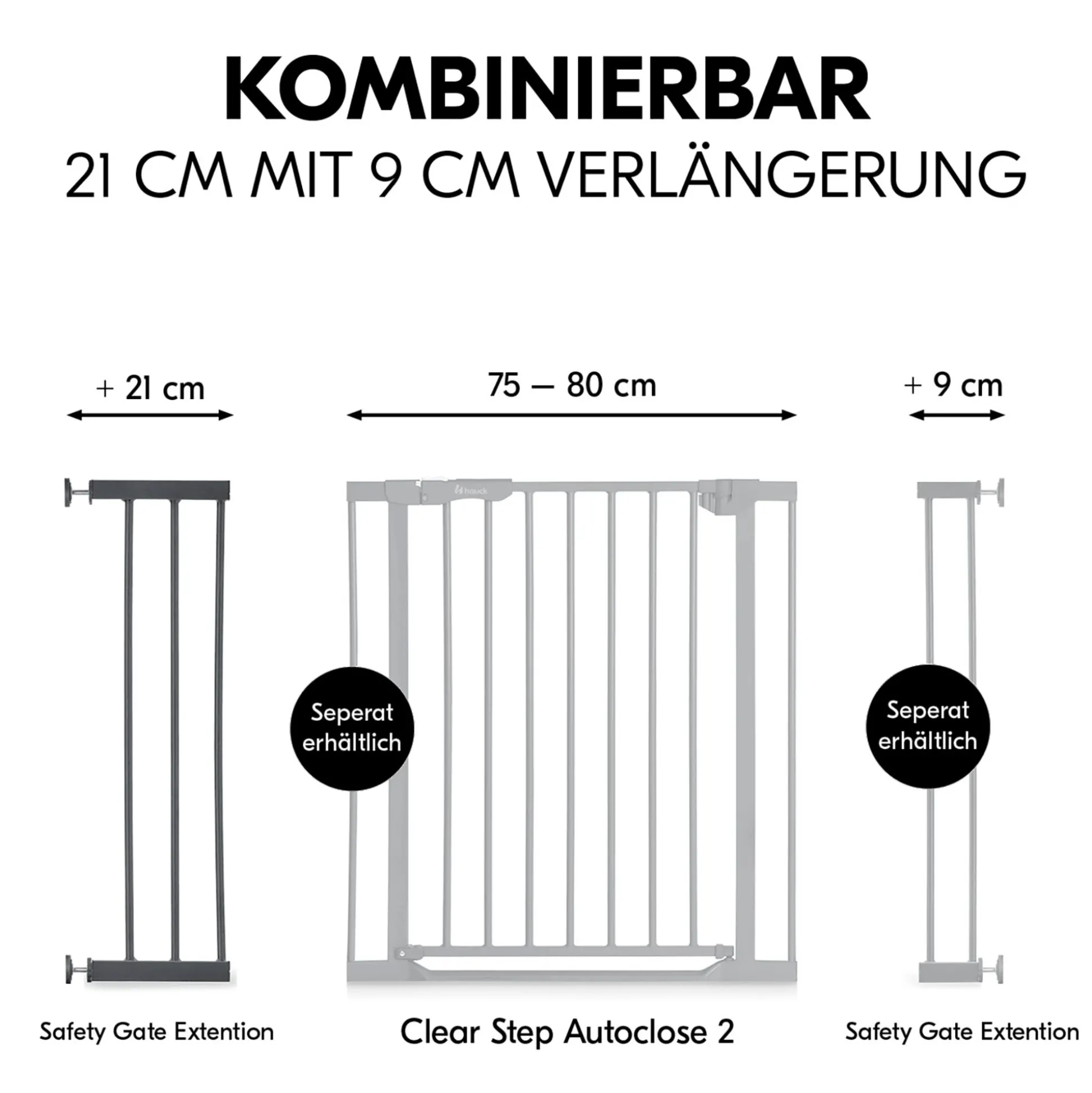 Universal Verlängerung 21 cm für hauck Schutzgitter