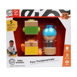 Vier verrückte Bausteine