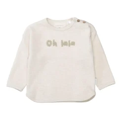 Waffelpiqué-Shirt Oh lala