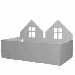 Wandregal & Box Häuser Grau