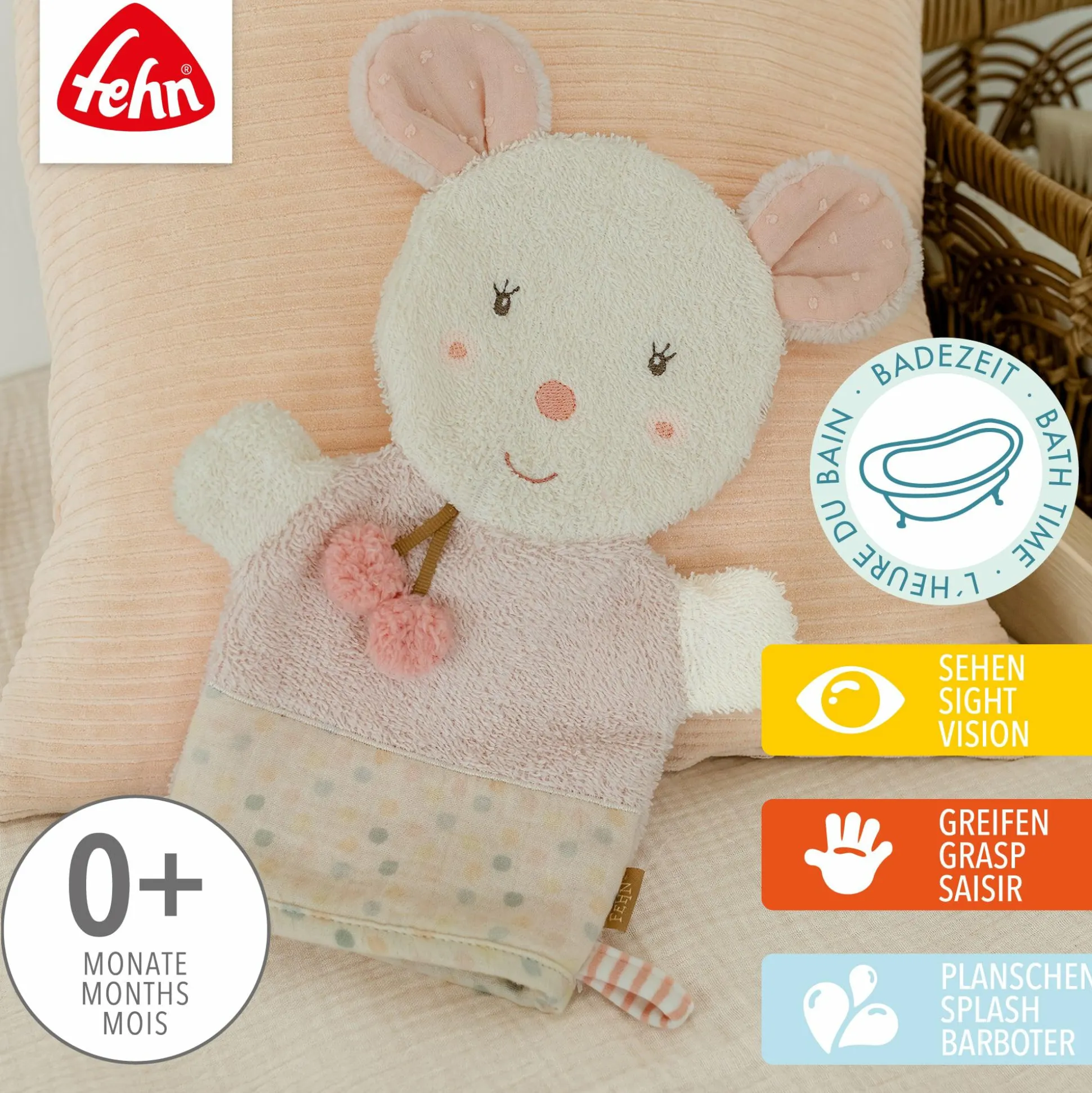 Waschhandschuh Maus