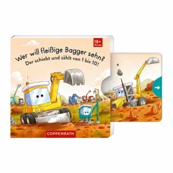 Wer will fleißige Bagger sehn? Der schiebt und zählt von 1 bis 10!