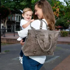 Wickeltasche Helsinki solid taupe