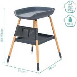 Wickeltisch Style Grau