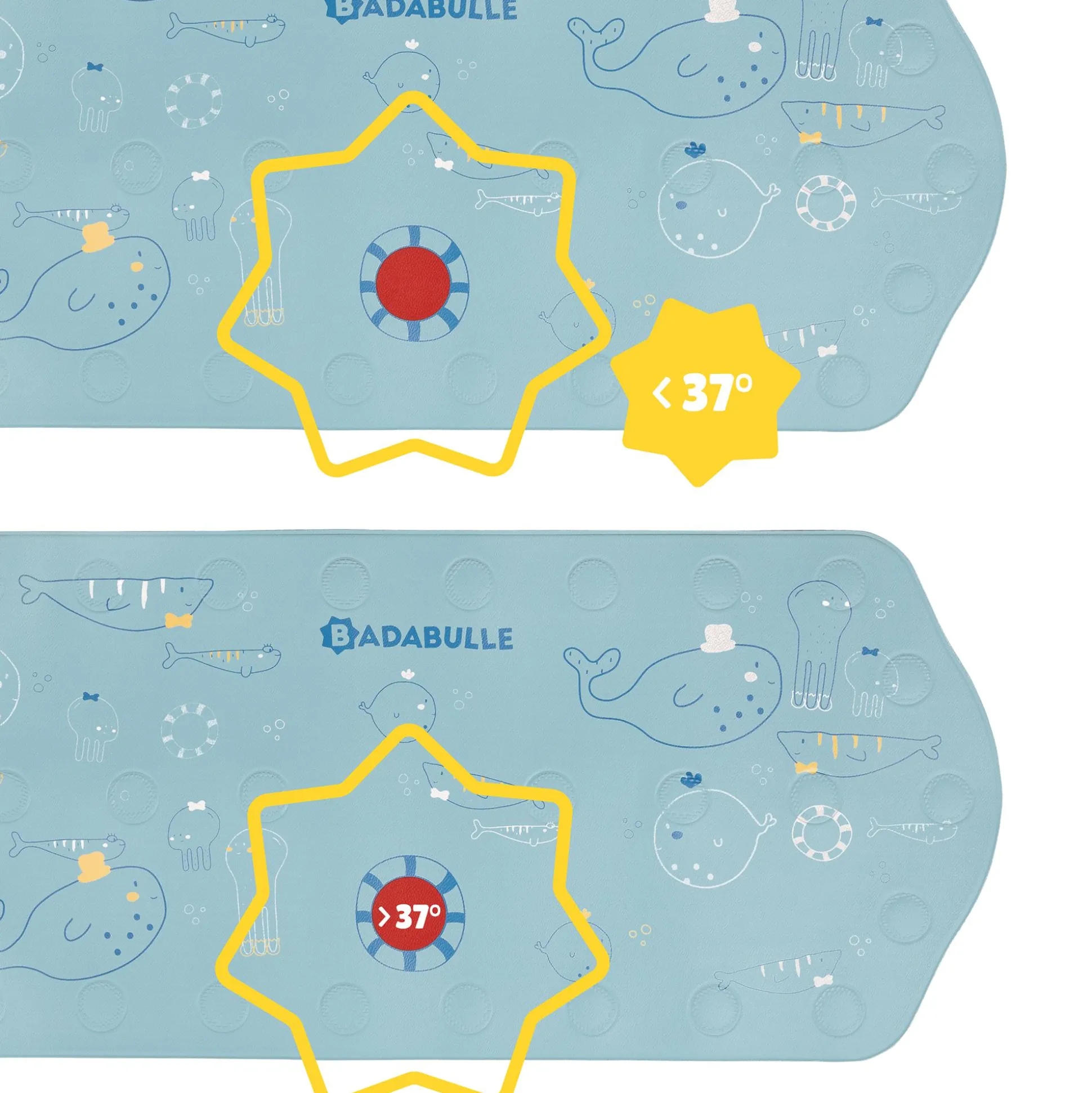 XXL Badematte mit Thermometer