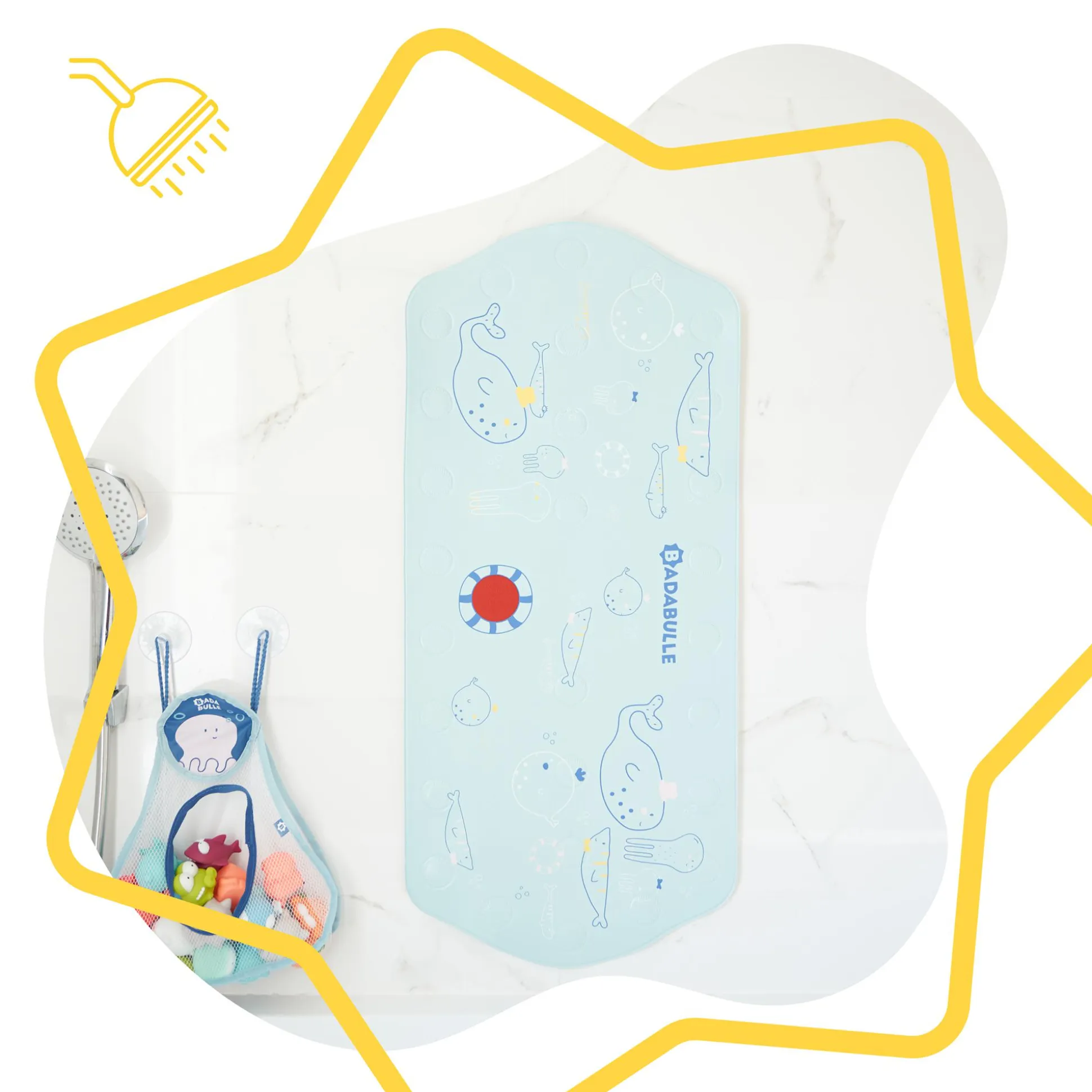 XXL Badematte mit Thermometer