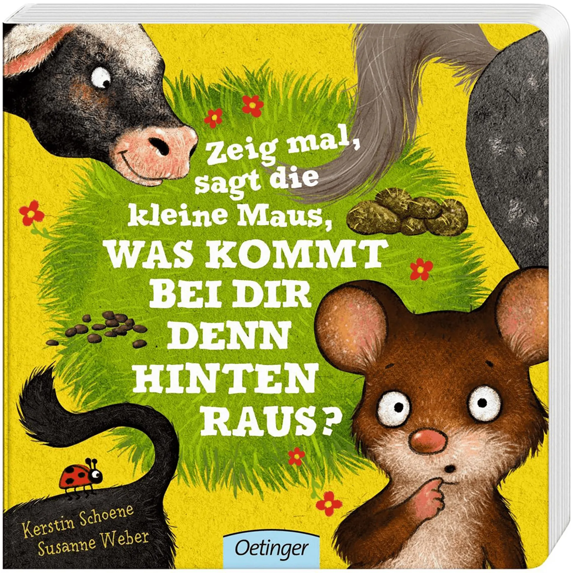 Zeig mal, sagt die kleine Maus, was kommt bei dir denn hinten raus?